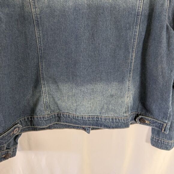 Suzanne Betro Denim Jack Women's 3X Medium Wash Blue Button Up Cotton Blend - Picture 10 of 10